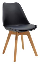 Καρέκλα Κουζίνας Gaston 47.5x57x80.5εκ. Μαύρο-φυσικό