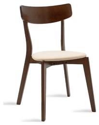 Καρέκλα Κουζίνας Toto 45.5x51.5x77εκ. Μπεζ / Καρυδί