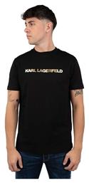 Karl Lagerfeld Crewneck Ανδρικό T-shirt Κοντομάνικο Μαύρο