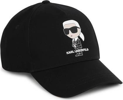 Karl Lagerfeld Παιδικό Καπέλο Jockey Υφασμάτινο Μαύρο