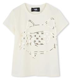 Karl Lagerfeld Παιδικό T-shirt Ivory, Beige