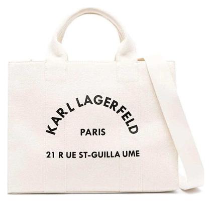 Karl Lagerfeld Rsg Square Medium Γυναικεία Τσάντα Tote Χειρός Μπεζ από το Gruppo Mossialos