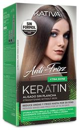 Kativa Keratin Anti-Frizz Xtra Shine Straightening without Iron Σετ Θεραπείας Μαλλιών με Κερατίνη για Ισιωτική, με Σαμπουάν και Μάσκα 3τμχ από το Zizel