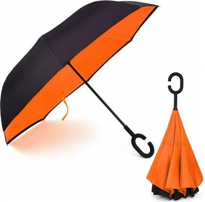 Kazbrella Ομπρέλα Βροχής με Μπαστούνι Πορτοκαλί από το Public