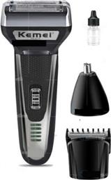 Kemei 3x1 Rechargeable Multi Function Shaver - Black KM-6776 Ξυριστική Μηχανή Προσώπου Επαναφορτιζόμενη από το Electronicplus