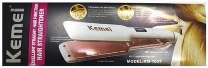 Kemei KM-1037 Πρέσα Μαλλιών με Κεραμικές Πλάκες 30W από το Filinda