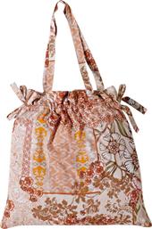 Kentia Υφασμάτινη Τσάντα Θαλάσσης Floral Πορτοκαλί από το Spitishop