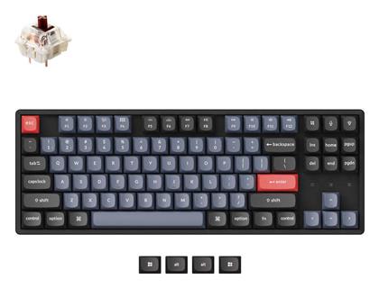 Keychron K8P-J3 Pro Ασύρματο Gaming Μηχανικό Πληκτρολόγιο Tenkeyless με Gateron G-Pro Brown διακόπτες και RGB φωτισμό (Αγγλικό US)