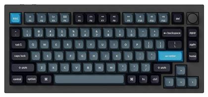 Keychron Q1P-M1 Pro Ασύρματο Gaming Μηχανικό Πληκτρολόγιο 75% με Custom Red διακόπτες και RGB φωτισμό (Αγγλικό US) από το Public