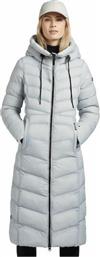 Khujo Ingram Shine Μακρύ Γυναικείο Puffer Μπουφάν για Χειμώνα Γκρι