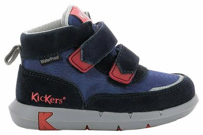 Kickers Παιδικό Sneaker High Junibo με Σκρατς για Αγόρι Navy Μπλε από το SerafinoShoes