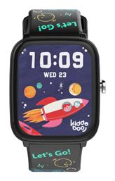 Kiddoboo Παιδικό Smartwatch 2.0 με Λουράκι από Καουτσούκ/Πλαστικό Μαύρο