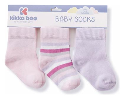 Kikka Boo Παιδικές Κάλτσες Baby Socks Μωβ 3 Ζευγάρια