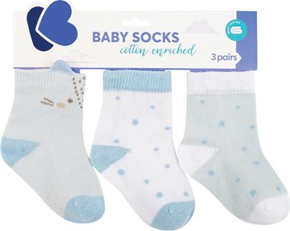 Kikka Boo Παιδικές Κάλτσες Μακριές Γαλάζιες 3 Ζευγάρια