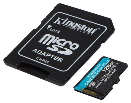 Kingston Canvas Go! Plus microSDXC 128GB Class 10 U3 V30 UHS-I με αντάπτορα