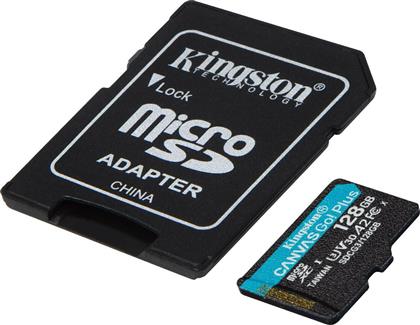 Kingston Canvas Go! Plus microSDXC 128GB Class 10 U3 V30 UHS-I με αντάπτορα από το e-shop