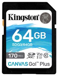 Kingston Canvas Go Plus SDXC Class 10 U3 V30 UHS-I