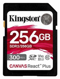 Kingston Canvas React Plus SDXC 256GB Class 10 U3 V90 UHS-II