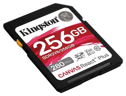 Kingston Canvas React Plus V60 SDXC 256GB Class 10 U3 V60 UHS-II