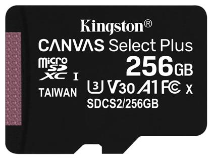 Kingston Canvas Select Plus microSDXC 256GB Class 10 U3 V30 A1 UHS-I