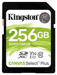 Kingston Canvas Select Plus SDXC 256GB Class 10 U3 V30 UHS-I