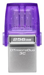 Kingston DataTraveler MicroDuo 3C 256GB USB 3.2 USB-A & USB-C Μωβ