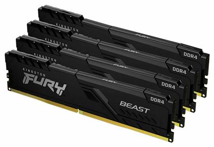 Kingston Fury Beast 128GB DDR4 RAM με 4 Modules (4x32GB) και Ταχύτητα 3200 για Desktop