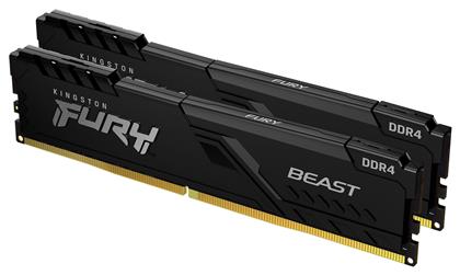 Kingston Fury Beast 16GB DDR4 RAM με 2 Modules (2x8GB) και Ταχύτητα 2666 για Desktop