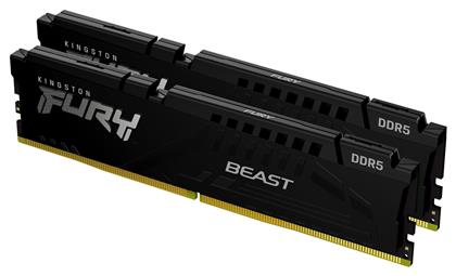 Kingston Fury Beast 16GB DDR5 RAM με 2 Modules (2x8GB) και Ταχύτητα 5200 για Desktop