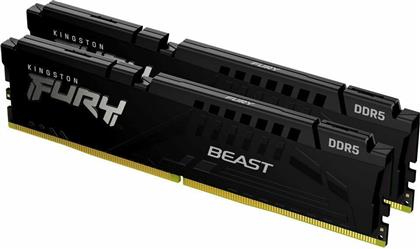 Kingston Fury Beast 32GB DDR5 RAM με 2 Modules (2x16GB) και Ταχύτητα 5600 για Desktop από το e-shop