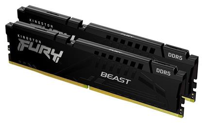 Kingston Fury Beast 64GB DDR5 RAM με 2 Modules (2x32GB) και Ταχύτητα 6000 για Desktop