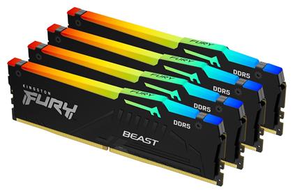 Kingston Fury Beast RGB 128GB DDR5 με 4 Modules (4x32GB)