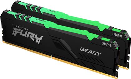 Kingston Fury Beast RGB 32GB DDR4 RAM με 2 Modules (2x16GB) και Ταχύτητα 3200 για Desktop