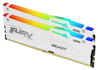 Kingston Fury Beast RGB 32GB DDR5 RAM με 2 Modules (2x16GB) και Ταχύτητα 5200 για Desktop από το e-shop