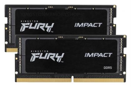 Kingston Fury Impact 64GB DDR5 RAM με 2 Modules (2x32GB) και Ταχύτητα 4800 για Laptop