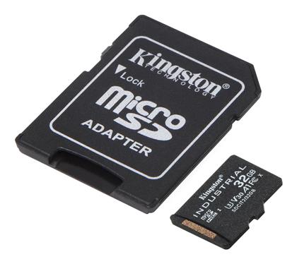 Kingston Industrial microSDHC 32GB Class 10 U3 V30 A1 UHS-I με αντάπτορα