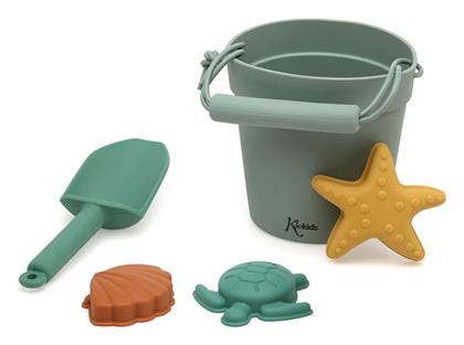 Kiokids Σετ Κουβαδάκι Παραλίας με Αξεσουάρ σε Πράσινο Χρώμα (5τμχ)