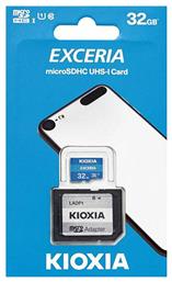 Kioxia EXCERIA microSDHC 32GB Class 10 U1 UHS-I με αντάπτορα