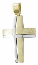 Kiriakos Gofas Χρυσός Σταυρός Διπλής Όψης 14K