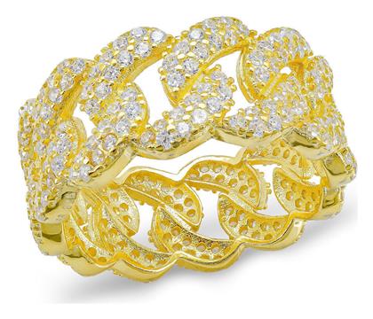 Kiriakos Gofas Γυναικείο Δαχτυλίδι από Ασήμι Επιχρυσωμένο