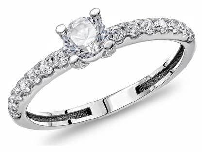 Kiriakos Gofas Μονόπετρο από Λευκόχρυσο 14K