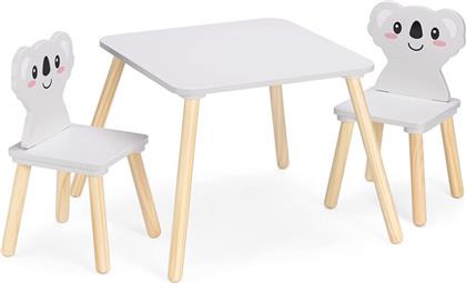 Koala Σετ Παιδικό Τραπέζι με Καρέκλες από Ξύλο Grey / Light Brown από το Designdrops