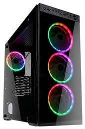 Kolink Horizon RGB Black Gaming Midi Tower Κουτί Υπολογιστή με Πλαϊνό Παράθυρο Μαύρο