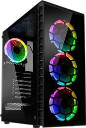 Kolink Observatory Lite Gaming Midi Tower Κουτί Υπολογιστή με Πλαϊνό Παράθυρο και RGB Φωτισμό Μαύρο