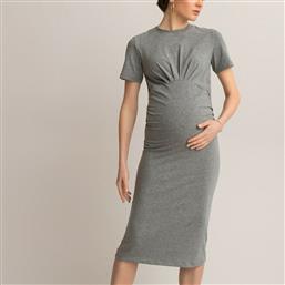 Κοντομάνικο φόρεμα εγκυμοσύνης σε ίσια γραμμή από το La Redoute
