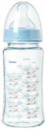 Korres Agali Γυάλινο με Θηλή Σιλικόνης για 3+ μηνών Blue 230ml