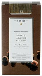 Korres Argan Oil Advanced Colorant 6.1 Ξανθό Σκούρο Σαντρέ 50ml