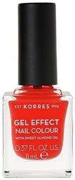 Korres Gel Effect Gloss Βερνίκι Νυχιών Μακράς Διαρκείας Κόκκινο Watermelon 19 11ml