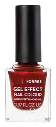 Korres Gel Effect Gloss Βερνίκι Νυχιών Μακράς Διαρκείας Velour Red 58 11ml