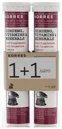 Korres Ginseng Vitamins & Minerals Πολυβιταμίνη Μανταρίνι 36 αναβράζοντα δισκία